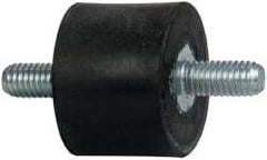 Tech Products - 44 Lb Capacity, M6 Stud/Stud Vibration Isolator - 25mm Diam, 19mm High - Benchmark Tooling