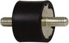 Tech Products - 55 Lb Capacity, M6 Stud/Stud Vibration Isolator - 25mm Diam, 19mm High - Benchmark Tooling
