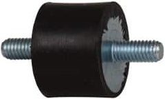 Tech Products - 60 Lb Capacity, M6 Stud/Stud Vibration Isolator - 25mm Diam, 19mm High - Benchmark Tooling