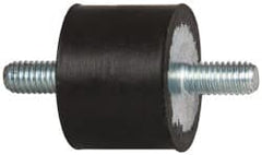 Tech Products - 70 Lb Capacity, M6 Stud/Stud Vibration Isolator - 25mm Diam, 19mm High - Benchmark Tooling