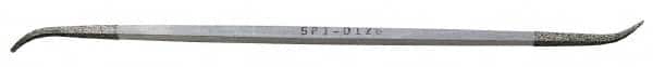 Grobet - 6" OAL Fine Oval Riffler Diamond File - 1 LOC, 126 Grit - Benchmark Tooling