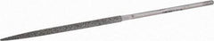 Grobet - 5-1/2" OAL Coarse Three Square Needle Diamond File - 126 Grit - Benchmark Tooling