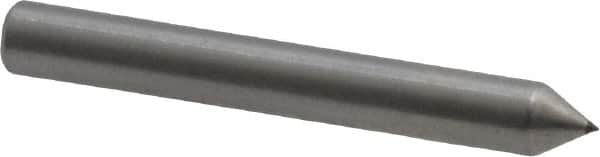 Made in USA - 1" Long x 1/8" Shank Diam Single Point Diamond Dresser - 60° Included Angle - Benchmark Tooling