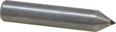 Made in USA - 1/4 Carat Single Pencil Point Diamond Dresser - 2" Long x 3/8" Shank Diam, 60° Included Angle - Benchmark Tooling