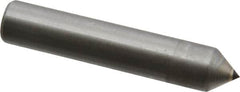 Made in USA - 1/4 Carat Single Pencil Point Diamond Dresser - 2" Long x 3/8" Shank Diam, 75° Included Angle - Benchmark Tooling