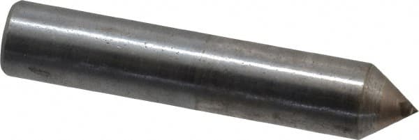 Made in USA - 1/3 Carat Single Pencil Point Diamond Dresser - 2" Long x 3/8" Shank Diam, 75° Included Angle - Benchmark Tooling