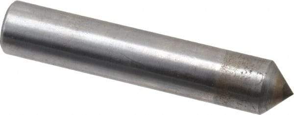 Made in USA - 1/3 Carat Single Pencil Point Diamond Dresser - 2" Long x 3/8" Shank Diam, 90° Included Angle - Benchmark Tooling