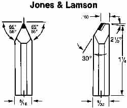 Made in USA - 0.017" Single Point Diamond Dresser - 1-1/4" Long x 5/16" Shank Diam, 50° Included Angle - Benchmark Tooling