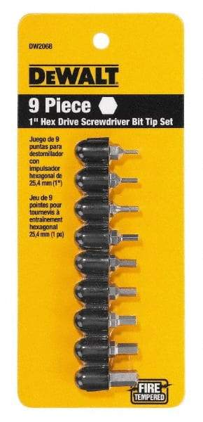 DeWALT - 9 Piece, Screwdriver Bit Set - Hex - Benchmark Tooling