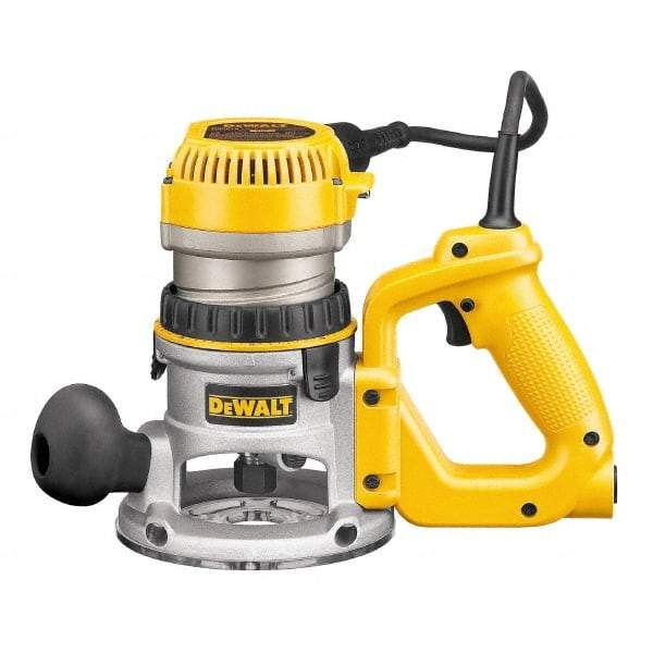 DeWALT - 8,000 to 24,000 RPM, 2.25 HP, 12 Amp, D-Handle Electric Router - 1/4 and 1/2 Inch Collet - Benchmark Tooling