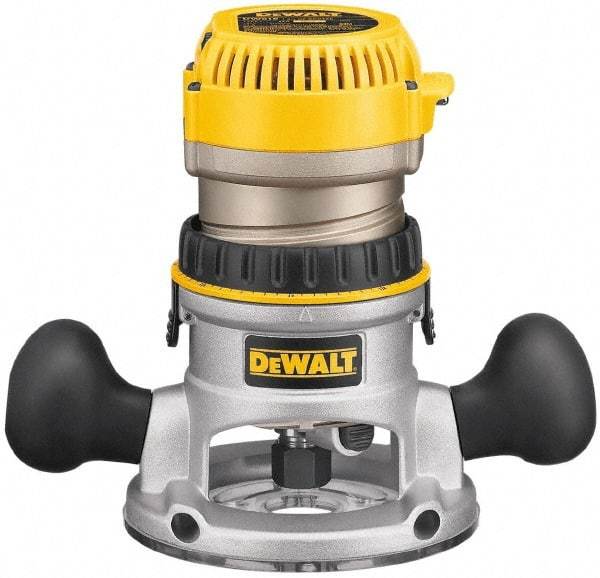 DeWALT - 8,000 to 24,000 RPM, 2.25 HP, 12 Amp, Fixed Base Electric Router - 1/4 and 1/2 Inch Collet - Benchmark Tooling