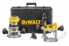 DeWALT - 2.25 hp, 8,000 to 24,000 RPM, Fixed Plunge Combination Router Kit - 12 Amps, 1/4 and 1/2 Inch Collet - Benchmark Tooling