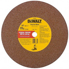 DeWALT - 12" Aluminum Oxide Cutoff Wheel - 7/64" Thick, 1" Arbor, 5,000 Max RPM, Use with Stationary Tools - Benchmark Tooling