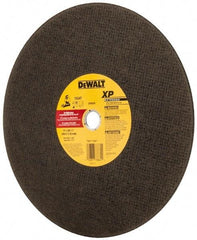 DeWALT - 14" Aluminum Oxide Cutoff Wheel - 7/64" Thick, 1" Arbor, 4,300 Max RPM, Use with Stationary Tools - Benchmark Tooling