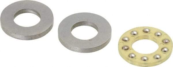 Boston Gear - 5/16" Inside x 5/8" Outside Diam, 1/4" Thick, Alloy Steel Ball Thrust Bearing - Benchmark Tooling