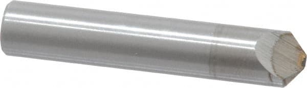 Value Collection - 1/2 Carat Single Point Chisel Edge Diamond - 2" Long x 3/8" Shank Diam, 60° Included Angle - Benchmark Tooling