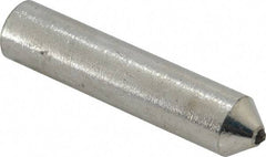 Norton - 1/5 Carat Single Point Diamond Dresser - 2" Long x 7/16" Shank Diam, 60° Included Angle - Benchmark Tooling