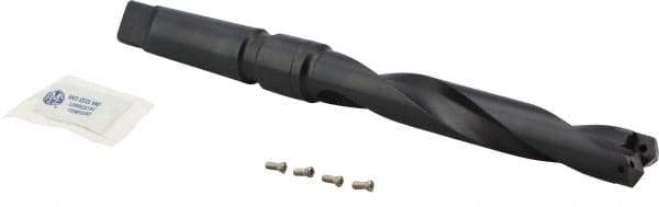 Allied Machine and Engineering - Series 1, 13/16" Max Diam, 3MT Taper Shank, Helical Flute Spade Drill - 4-3/4" Max Depth, 6-17/64" Body Length, 9-3/4" OAL, Standard Length, Through Coolant - Benchmark Tooling
