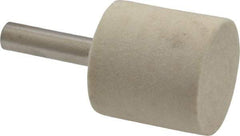 Value Collection - 1" Diam, 1/4" Shank Diam, Cylinder Shaped Mounted Bob - Hard Density, 1" Head Length, Wool Felt - Benchmark Tooling