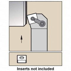 Kennametal - MSKN, Right Hand Cut, 15° Lead Angle, 25mm Shank Height x 25mm Shank Width, Negative Rake Indexable Turning Toolholder - 150mm OAL, SN..1204.. Insert Compatibility, Series Kenloc - Benchmark Tooling