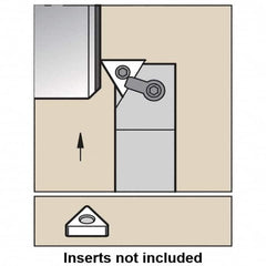 Kennametal - MTFN, Right Hand Cut, 0° Lead Angle, 25mm Shank Height x 25mm Shank Width, Negative Rake Indexable Turning Toolholder - 150mm OAL, TN..1604.. Insert Compatibility, Series Kenloc - Benchmark Tooling