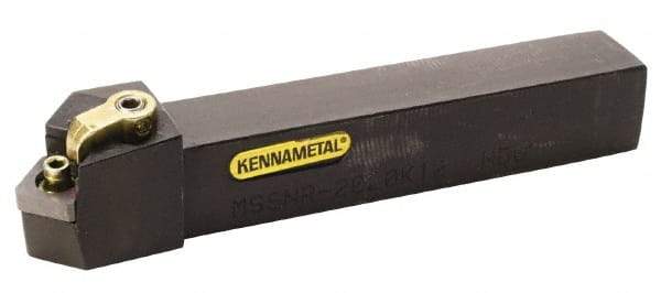 Kennametal - MSSN, Right Hand Cut, 45° Lead Angle, 25mm Shank Height x 25mm Shank Width, Negative Rake Indexable Turning Toolholder - 150mm OAL, SN..1204.. Insert Compatibility, Series Kenloc - Benchmark Tooling