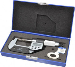 Value Collection - 0" to 1" Electronic Chrome (Frame) Coated Blade Micrometer - 0.75mm Blade Thickness, Friction Thimble - Benchmark Tooling
