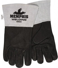 MCR Safety - Size M Unlined Pigskin Welding Glove - Black, Pair - Benchmark Tooling