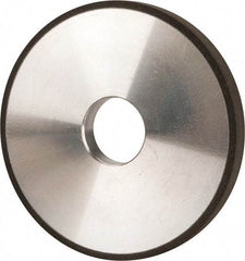 Made in USA - 5" Diam x 1-1/4" Hole x 1/2" Thick, N Hardness, 100 Grit Surface Grinding Wheel - Diamond, Type 1A1, Fine Grade - Benchmark Tooling