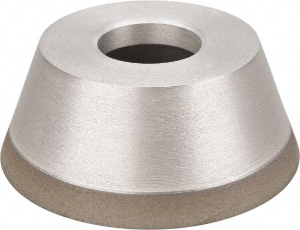 Made in USA - 3-3/4" Diam, 1-1/4" Hole Size, 1-1/2" Overall Thickness, 100 Grit, Type 11 Tool & Cutter Grinding Wheel - Fine Grade, Diamond - Benchmark Tooling