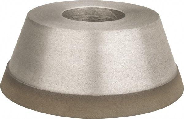 Made in USA - 3-3/4" Diam, 1-1/4" Hole Size, 1-1/2" Overall Thickness, 220 Grit, Type 11 Tool & Cutter Grinding Wheel - Very Fine Grade, Diamond - Benchmark Tooling