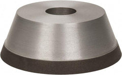 Made in USA - 5" Diam, 1-1/4" Hole Size, 1-3/4" Overall Thickness, 100 Grit, Type 11 Tool & Cutter Grinding Wheel - Fine Grade, Diamond - Benchmark Tooling