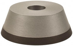 Made in USA - 5" Diam, 1-1/4" Hole Size, 1-3/4" Overall Thickness, 150 Grit, Type 11 Tool & Cutter Grinding Wheel - Very Fine Grade, Diamond - Benchmark Tooling