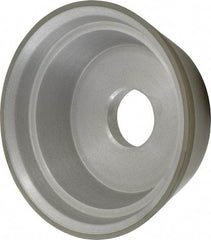 Made in USA - 5" Diam, 1-1/4" Hole Size, 1-3/4" Overall Thickness, 220 Grit, Type 11 Tool & Cutter Grinding Wheel - Very Fine Grade, Diamond - Benchmark Tooling