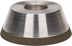 Made in USA - 3-3/4" Diam, 1-1/4" Hole Size, 1-1/2" Overall Thickness, 100 Grit, Type 11 Tool & Cutter Grinding Wheel - Fine Grade, Diamond - Benchmark Tooling