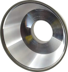 Made in USA - 3-3/4" Diam, 1-1/4" Hole Size, 1-1/2" Overall Thickness, 220 Grit, Type 11 Tool & Cutter Grinding Wheel - Very Fine Grade, Diamond - Benchmark Tooling