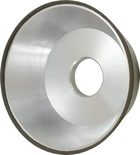 Made in USA - 5" Diam, 1-1/4" Hole Size, 1-3/4" Overall Thickness, 150 Grit, Type 11 Tool & Cutter Grinding Wheel - Very Fine Grade, Diamond - Benchmark Tooling
