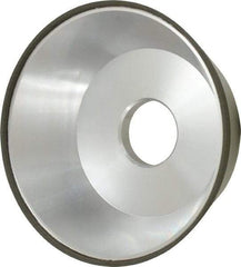 Made in USA - 5" Diam, 1-1/4" Hole Size, 1-3/4" Overall Thickness, 150 Grit, Type 11 Tool & Cutter Grinding Wheel - Very Fine Grade, Diamond - Benchmark Tooling