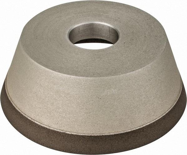 Made in USA - 5" Diam, 1-1/4" Hole Size, 1-3/4" Overall Thickness, 220 Grit, Type 11 Tool & Cutter Grinding Wheel - Very Fine Grade, Diamond - Benchmark Tooling