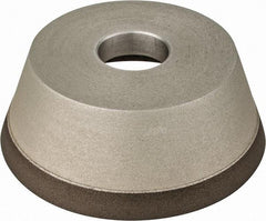 Made in USA - 5" Diam, 1-1/4" Hole Size, 1-3/4" Overall Thickness, 220 Grit, Type 11 Tool & Cutter Grinding Wheel - Very Fine Grade, Diamond - Benchmark Tooling
