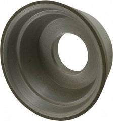 Made in USA - 3-3/4" Diam, 1-1/4" Hole Size, 1-1/2" Overall Thickness, 100 Grit, Type 11 Tool & Cutter Grinding Wheel - Fine Grade, Diamond - Benchmark Tooling