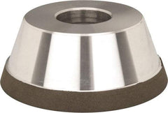 Made in USA - 3-3/4" Diam, 1-1/2" Hole Size, 1-1/2" Overall Thickness, 220 Grit, Type 11 Tool & Cutter Grinding Wheel - Very Fine Grade, Diamond, N Hardness - Benchmark Tooling