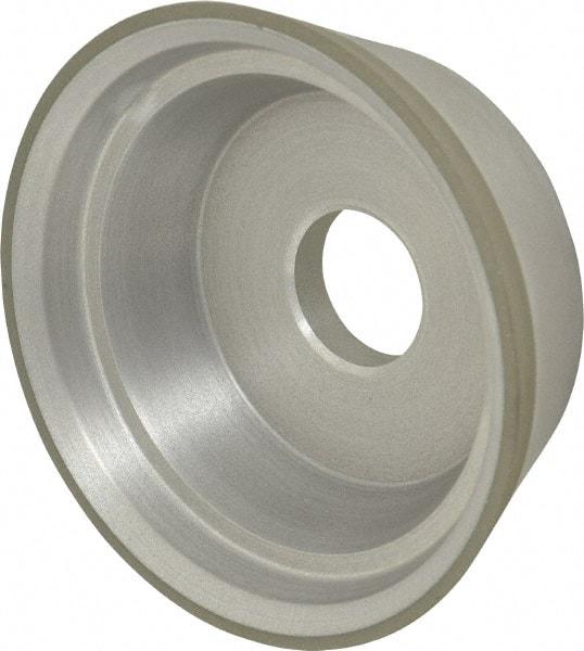 Made in USA - 5" Diam, 1-1/2" Hole Size, 1-3/4" Overall Thickness, 150 Grit, Type 11 Tool & Cutter Grinding Wheel - Very Fine Grade, Diamond - Benchmark Tooling