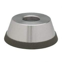 Made in USA - 3-3/4" Diam, 1-1/4" Hole Size, 1-1/2" Overall Thickness, 120 Grit, Type 11 Tool & Cutter Grinding Wheel - Fine Grade, CBN - Benchmark Tooling