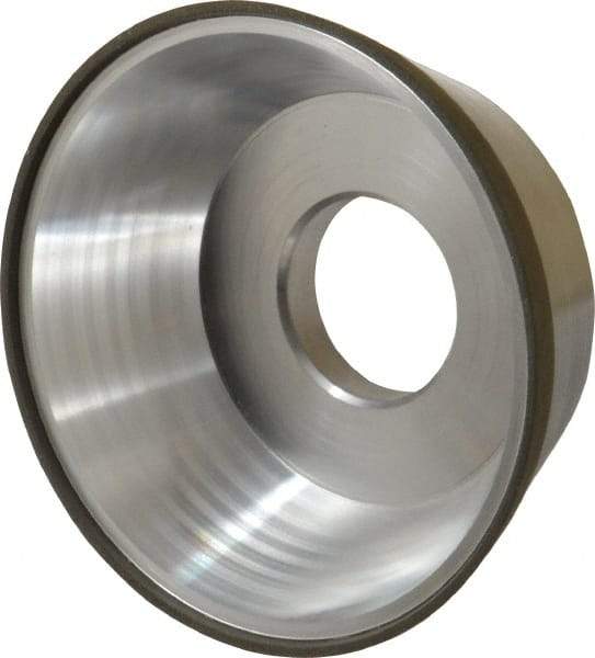 Made in USA - 3-3/4" Diam, 1-1/4" Hole Size, 1-1/2" Overall Thickness, 150 Grit, Type 11 Tool & Cutter Grinding Wheel - Very Fine Grade, CBN - Benchmark Tooling
