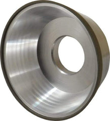 Made in USA - 3-3/4" Diam, 1-1/4" Hole Size, 1-1/2" Overall Thickness, 150 Grit, Type 11 Tool & Cutter Grinding Wheel - Very Fine Grade, CBN - Benchmark Tooling
