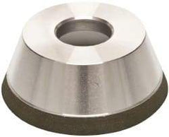 Made in USA - 3-3/4" Diam, 1-1/4" Hole Size, 1-1/2" Overall Thickness, 120 Grit, Type 11 Tool & Cutter Grinding Wheel - Fine Grade, CBN - Benchmark Tooling