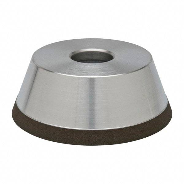 Made in USA - 5" Diam, 1-1/4" Hole Size, 1-3/4" Overall Thickness, 150 Grit, Type 11 Tool & Cutter Grinding Wheel - Very Fine Grade, CBN - Benchmark Tooling