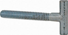 Gibraltar - 1/4-20, 1-1/2" Thread Length, Zinc Plated, Steel T Strap Bolt - 2" Length Under Head, Grade 5, 1" Head Width x 1/4" Head Height - Benchmark Tooling