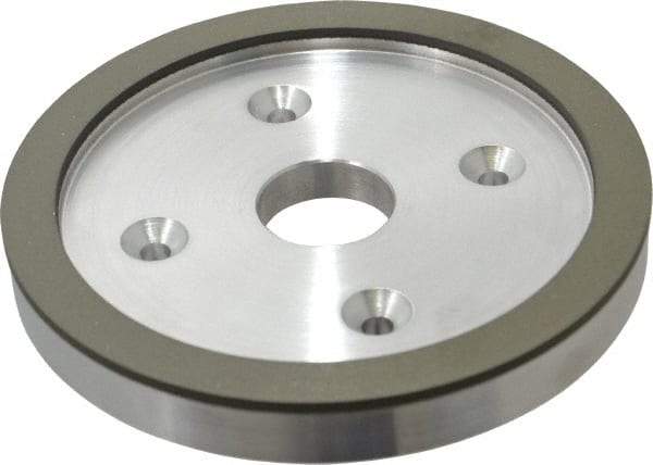 Made in USA - 6" Diam, 1-1/4" Hole Size, 3/4" Overall Thickness, 150 Grit, Type 6 Tool & Cutter Grinding Wheel - Very Fine Grade, Diamond - Benchmark Tooling